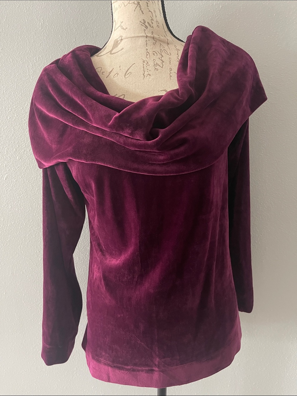 Lilly Pulitzer Velvet Cowl Neck Sweater - Plum